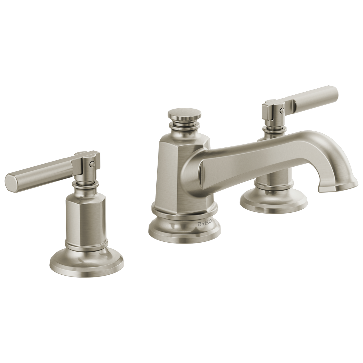 Brizo Invari Widespread Lavatory Faucet with Angled Spout - Less Handles 1.5 GPM - Complete Kit - Brilliance® Luxe Gold®