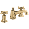 Brizo Invari Widespread Lavatory Faucet with Angled Spout - Less Handles 1.5 GPM - Complete Kit - Brilliance® Luxe Gold®