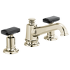 Brizo Invari Widespread Lavatory Faucet with Angled Spout - Less Handles 1.5 GPM - Complete Kit - Brilliance® Polished Nickel
