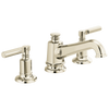 Brizo Invari Widespread Lavatory Faucet with Angled Spout - Less Handles 1.5 GPM - Complete Kit - Brilliance® Polished Nickel