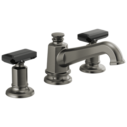 Brizo Invari Widespread Lavatory Faucet with Angled Spout - Less Handles 1.2 GPM - Complete Kit - Brilliance® Luxe Steel®