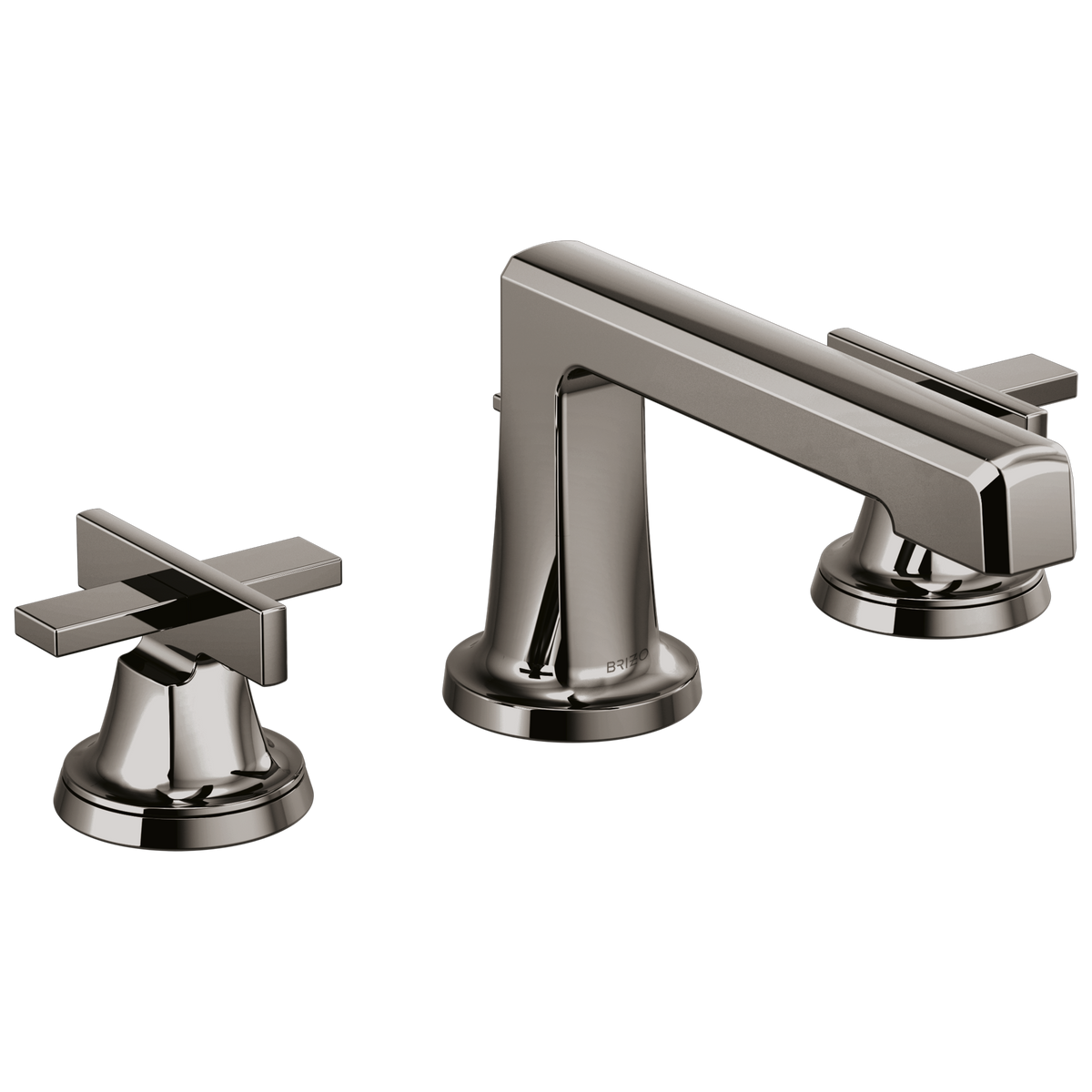 Brizo Levoir Widespread Lavatory Faucet With Low Spout - Less Handles - Complete Kit - Brilliance® Black Onyx