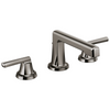 Brizo Levoir Widespread Lavatory Faucet With Low Spout - Less Handles - Complete Kit - Brilliance Black Onyx