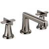 Brizo Levoir Widespread Lavatory Faucet With Low Spout - Less Handles - Complete Kit - Brilliance Black Onyx