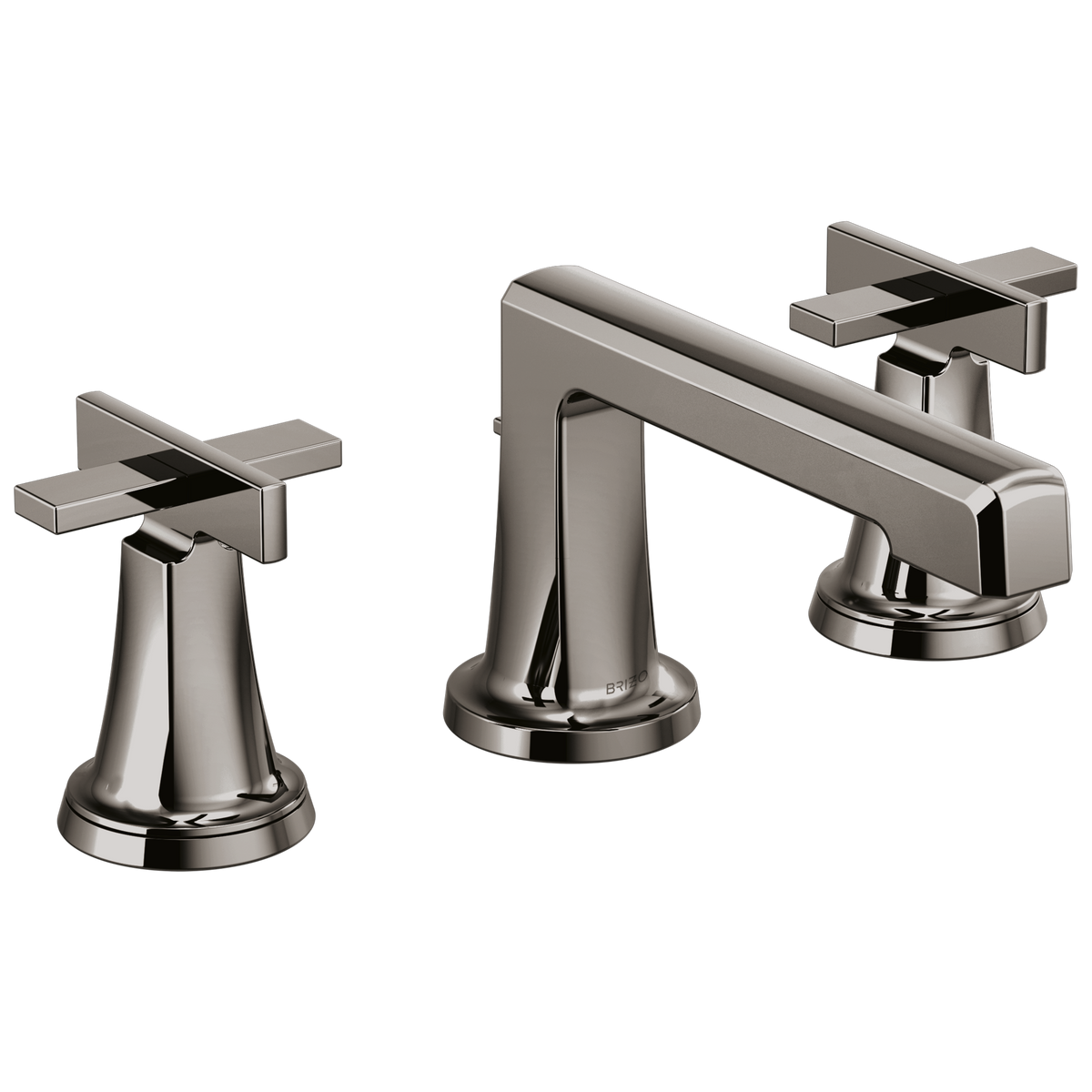Brizo Levoir Widespread Lavatory Faucet With Low Spout - Less Handles - Complete Kit - Brilliance Black Onyx