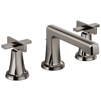 Brizo Levoir Widespread Lavatory Faucet With Low Spout - Less Handles - Complete Kit - Brilliance Black Onyx