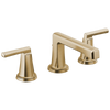 Brizo Levoir Widespread Lavatory Faucet with Low Spout - Less Handles 1.2 GPM - Complete Kit - Brilliance® Luxe Gold®