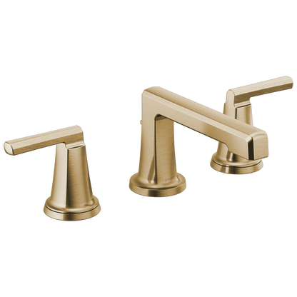 Brizo Levoir Widespread Lavatory Faucet with Low Spout - Less Handles 1.2 GPM - Complete Kit - Brilliance® Luxe Gold®