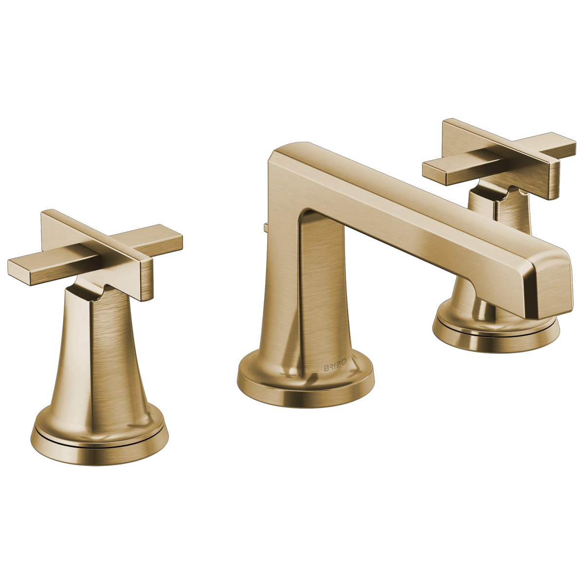 Brizo Levoir Widespread Lavatory Faucet with Low Spout - Less Handles 1.2 GPM - Complete Kit - Brilliance® Luxe Gold®