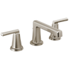 Brizo Levoir Widespread Lavatory Faucet with Low Spout - Less Handles 1.2 GPM - Complete Kit - Brilliance® Luxe Nickel®
