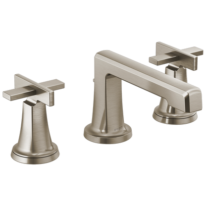 Brizo Levoir Widespread Lavatory Faucet with Low Spout - Less Handles 1.2 GPM - Complete Kit - Brilliance® Luxe Nickel®