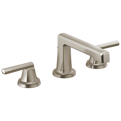 Brizo Levoir Widespread Lavatory Faucet with Low Spout - Less Handles 1.5 GPM - Complete Kit - Luxe Nickel