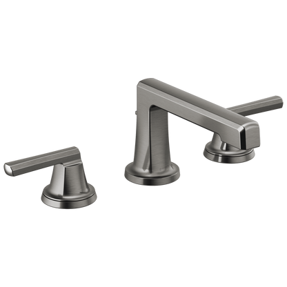 Brizo Levoir Widespread Lavatory Faucet with Low Spout - Less Handles 1.2 GPM - Complete Kit - Brilliance® Luxe Steel®