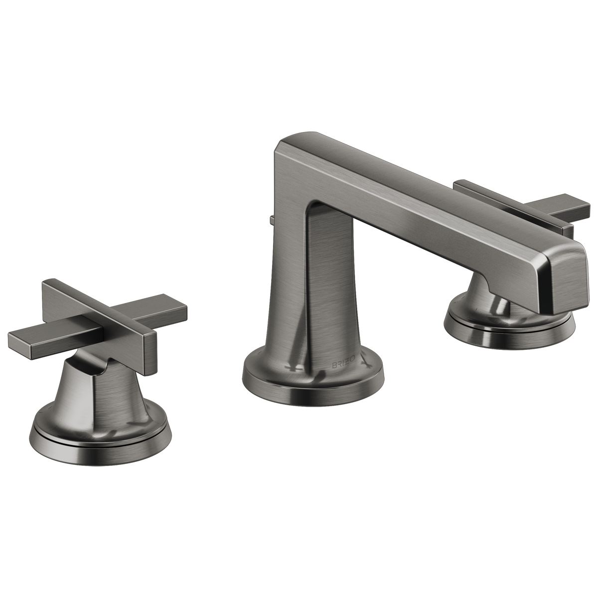 Brizo Levoir Widespread Lavatory Faucet with Low Spout - Less Handles 1.2 GPM - Complete Kit - Brilliance® Luxe Steel®