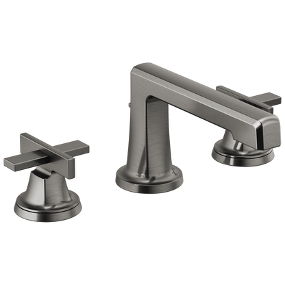 Brizo Levoir Widespread Lavatory Faucet with Low Spout - Less Handles 1.2 GPM - Complete Kit - Brilliance® Luxe Steel®