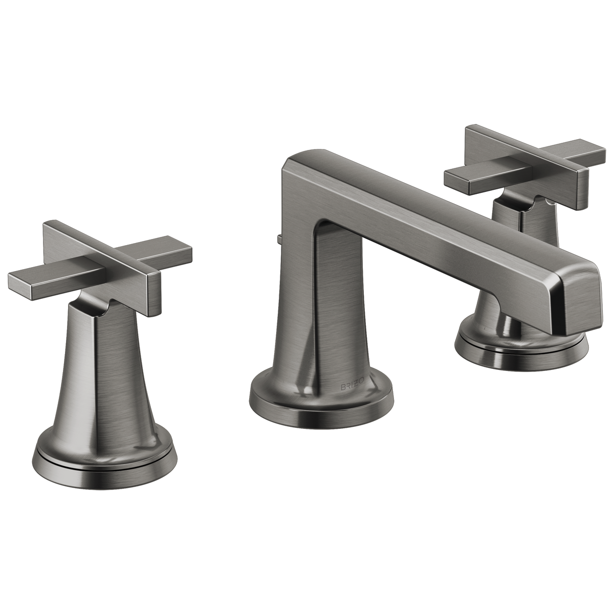 Brizo Levoir Widespread Lavatory Faucet with Low Spout - Less Handles 1.2 GPM - Complete Kit - Brilliance® Luxe Steel®