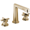 Brizo Levoir Widespread Lavatory Faucet with High Spout - Less Handles 1.2 GPM - Complete Kit - Brilliance® Luxe Gold®