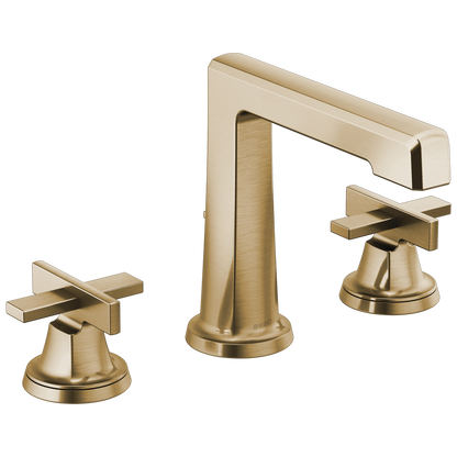 Brizo Levoir Widespread Lavatory Faucet with High Spout - Less Handles 1.2 GPM - Complete Kit - Brilliance® Luxe Gold®