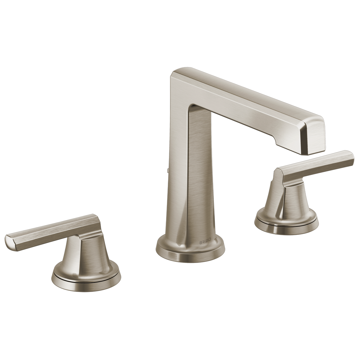 Brizo Levoir Widespread Lavatory Faucet with High Spout - Less Handles 1.2 GPM - Complete Kit - Brilliance® Luxe Nickel®