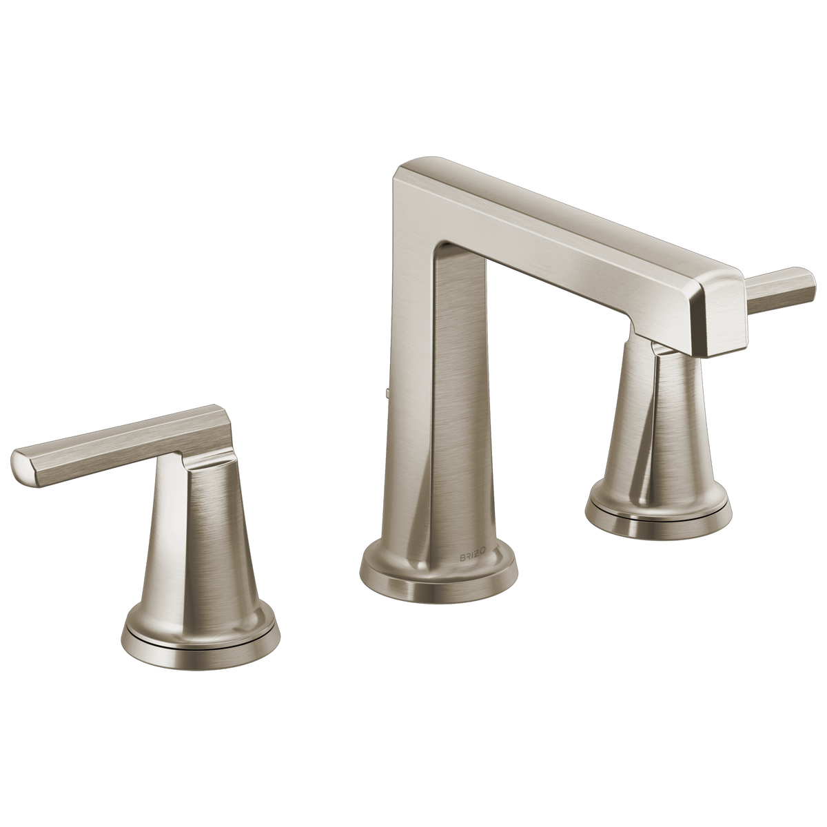 Brizo Levoir Widespread Lavatory Faucet with High Spout - Less Handles 1.2 GPM - Complete Kit - Brilliance® Luxe Nickel®