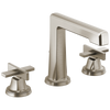 Brizo Levoir Widespread Lavatory Faucet with High Spout - Less Handles 1.2 GPM - Complete Kit - Brilliance® Luxe Nickel®