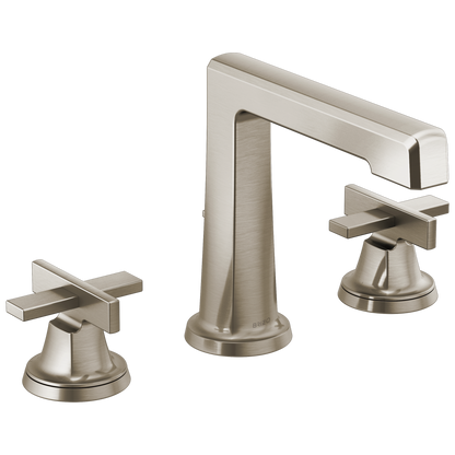 Brizo Levoir Widespread Lavatory Faucet with High Spout - Less Handles 1.2 GPM - Complete Kit - Brilliance® Luxe Nickel®