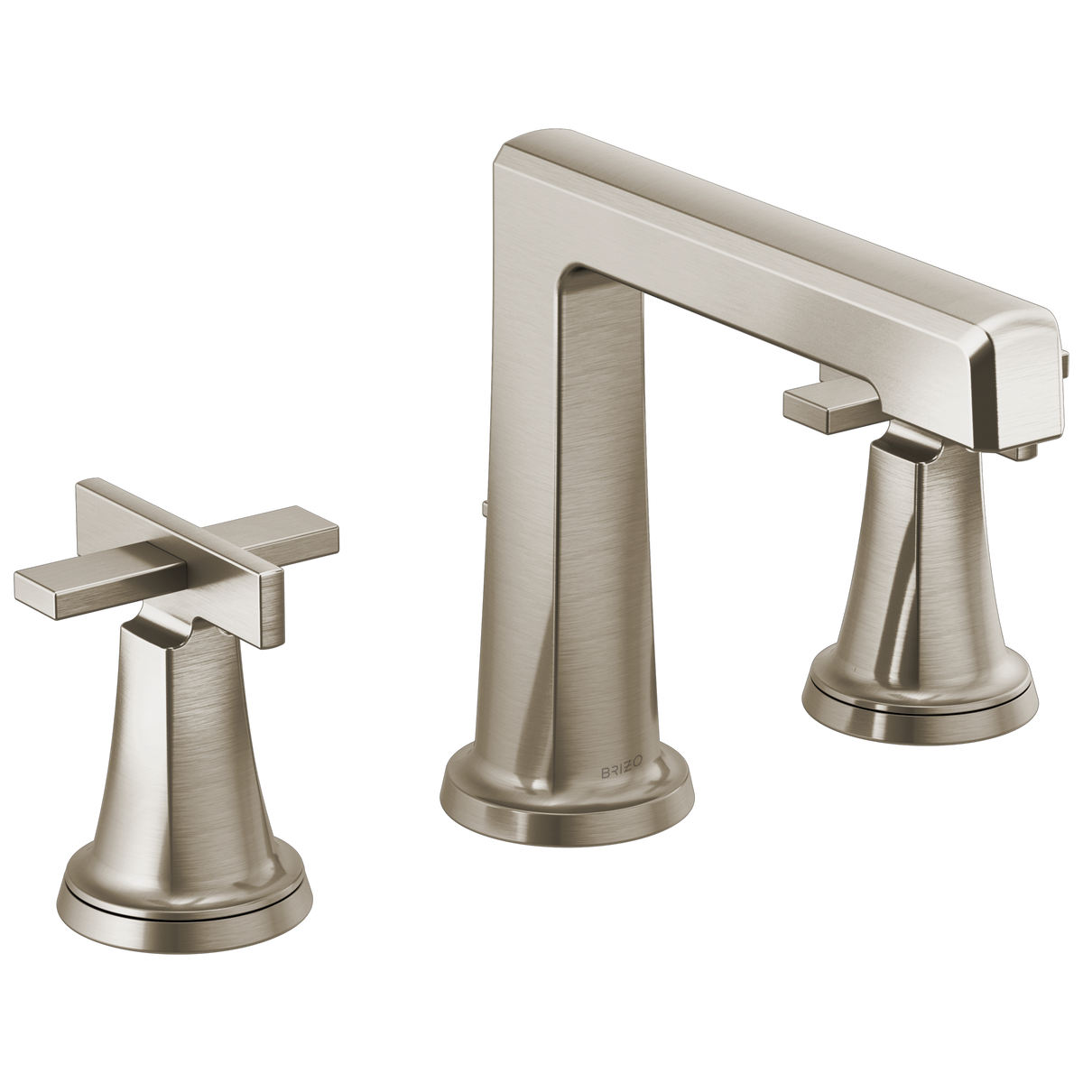 Brizo Levoir Widespread Lavatory Faucet with High Spout - Less Handles 1.2 GPM - Complete Kit - Brilliance® Luxe Nickel®