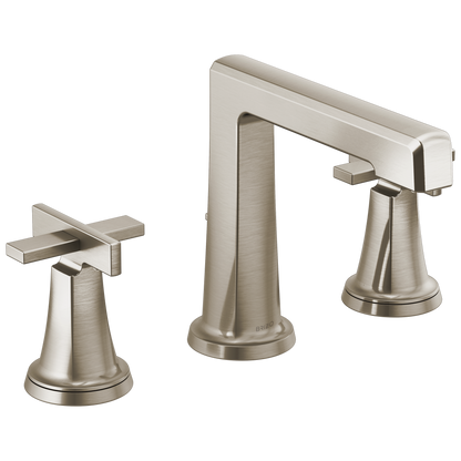 Brizo Levoir Widespread Lavatory Faucet with High Spout - Less Handles 1.2 GPM - Complete Kit - Brilliance® Luxe Nickel®