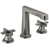 Brizo Levoir Widespread Lavatory Faucet with High Spout - Less Handles 1.2 GPM - Complete Kit - Brilliance® Luxe Steel®