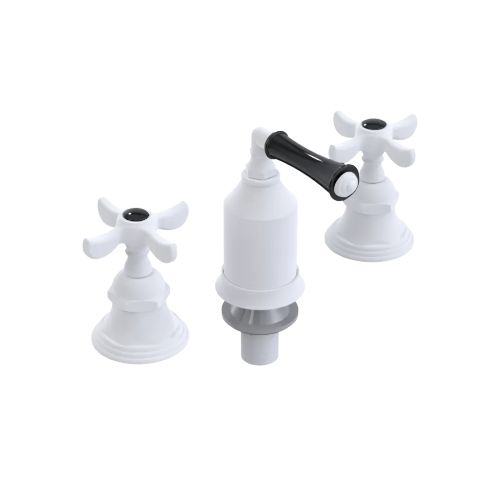 Rubinet Bidet Fitting with Spray, Diverter, and Vacum Breaker (Less Drain) Matt White