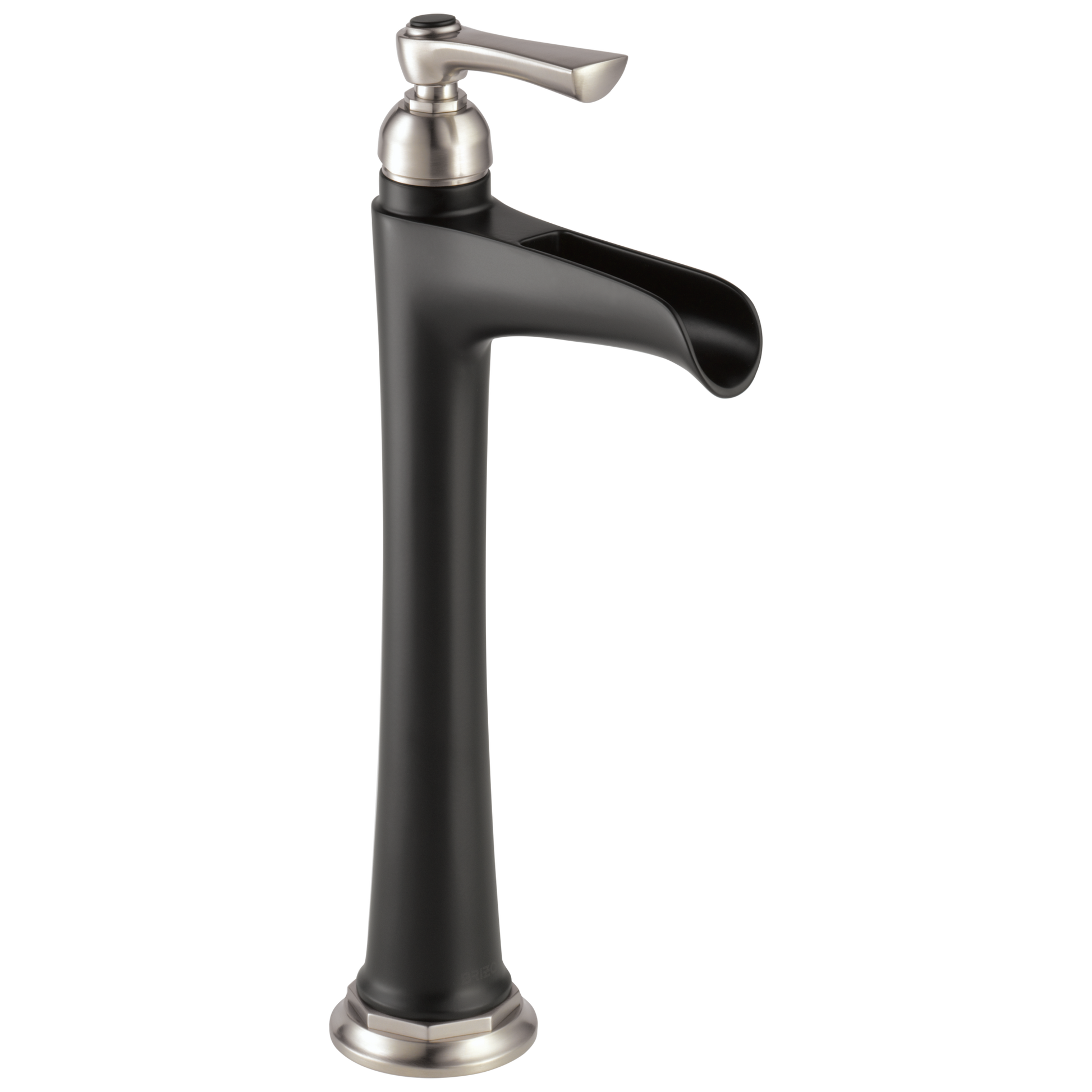 Rook Single-Handle Vessel Lavatory Faucet with Channel Spout 1.5 GPM - Matte Black / Brilliance® Luxe Nickel®