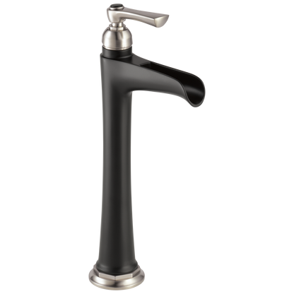 Rook Single-Handle Vessel Lavatory Faucet with Channel Spout 1.5 GPM - Matte Black / Brilliance® Luxe Nickel®