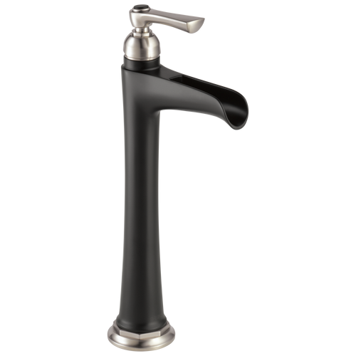 Rook Single-Handle Vessel Lavatory Faucet with Channel Spout 1.5 GPM - Matte Black / Brilliance® Luxe Nickel®