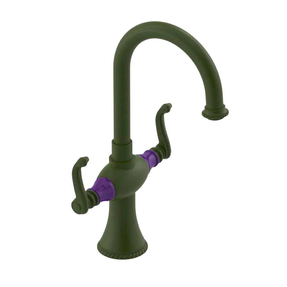 Rubinet Single Hole Dual Handle Lav. Set. (less drain) Green Envy