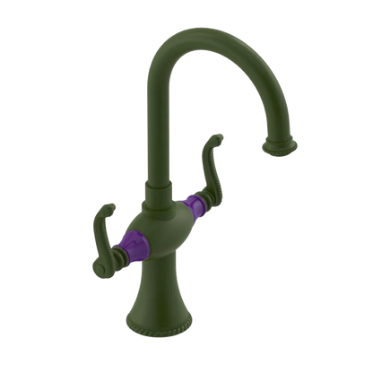 Rubinet Single Hole Dual Handle Lav. Set. (less drain) Green Envy