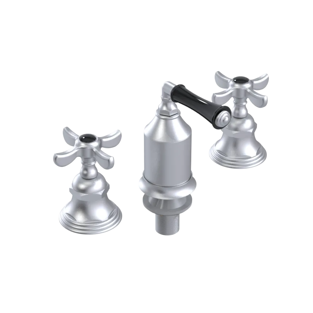 Rubinet Bidet Fitting with Spray, Diverter, and Vacum Breaker (Less Drain) Satin Chrome