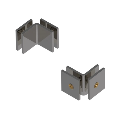 Rubinet 90 Glass to Glass Open Face Polished Nickel