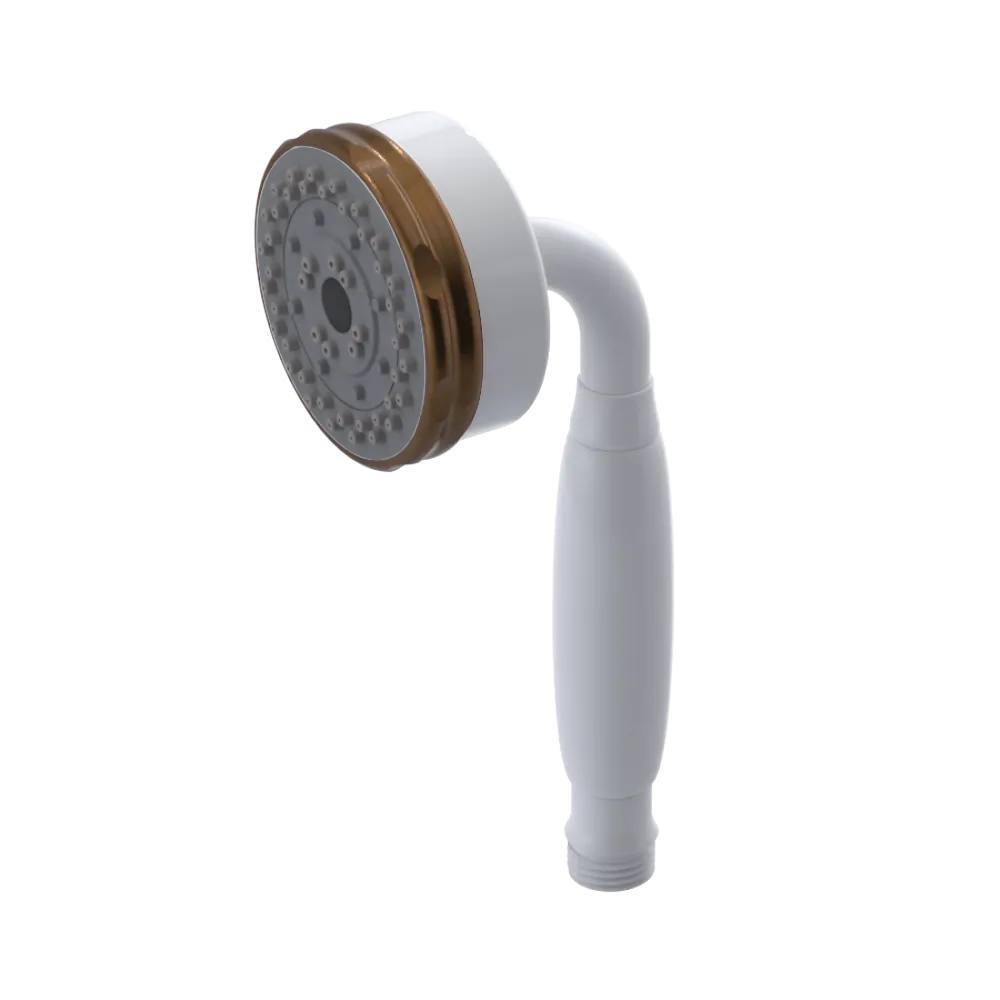 Rubinet 3 Function Hand Held Shower Only White