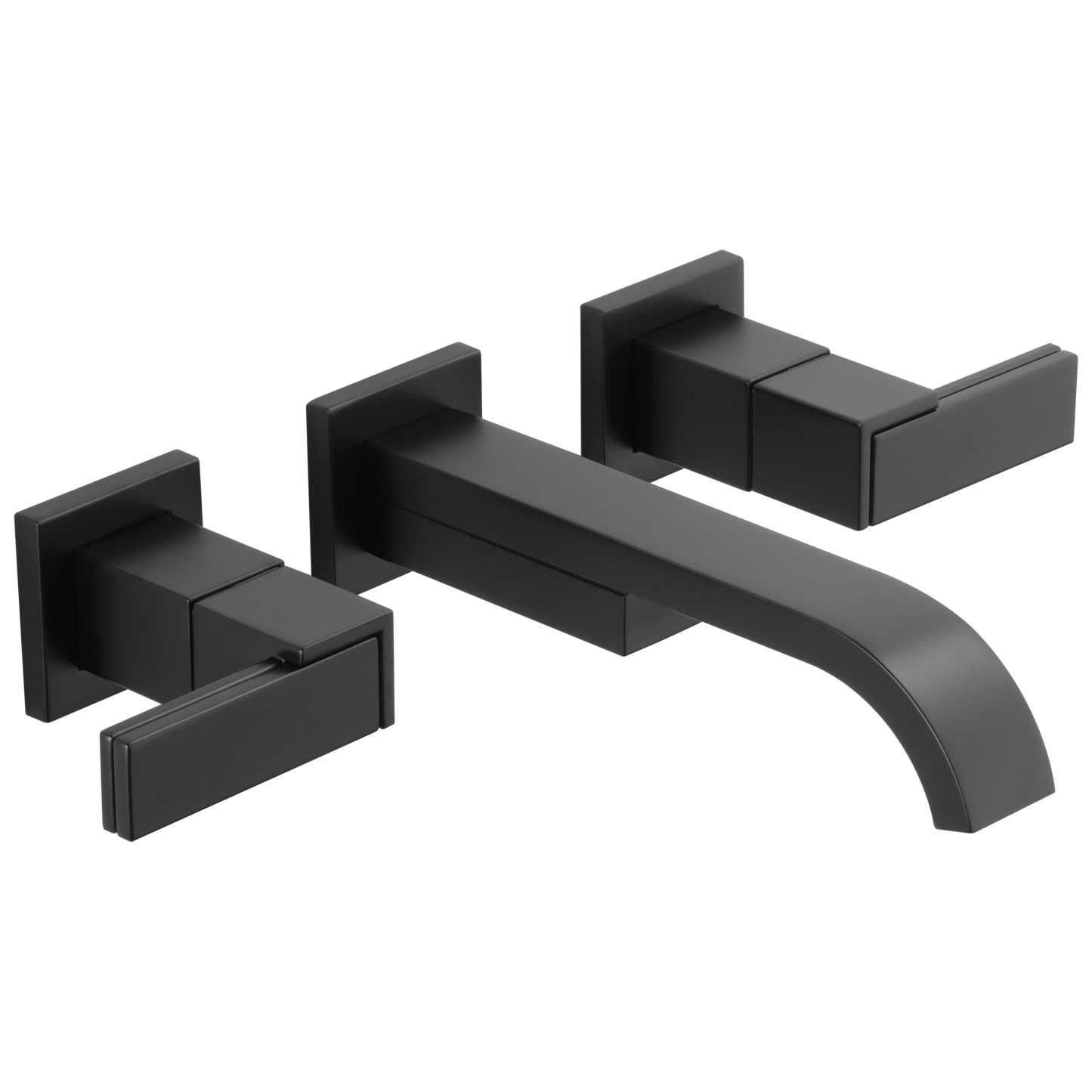 Brizo Siderna Two-Handle Wall Mount Lavatory Faucet - Less Handles 1.2 GPM - Complete Kit - Matte Black