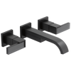 Brizo Siderna Two-Handle Wall Mount Lavatory Faucet - Less Handles 1.2 GPM - Complete Kit - Matte Black