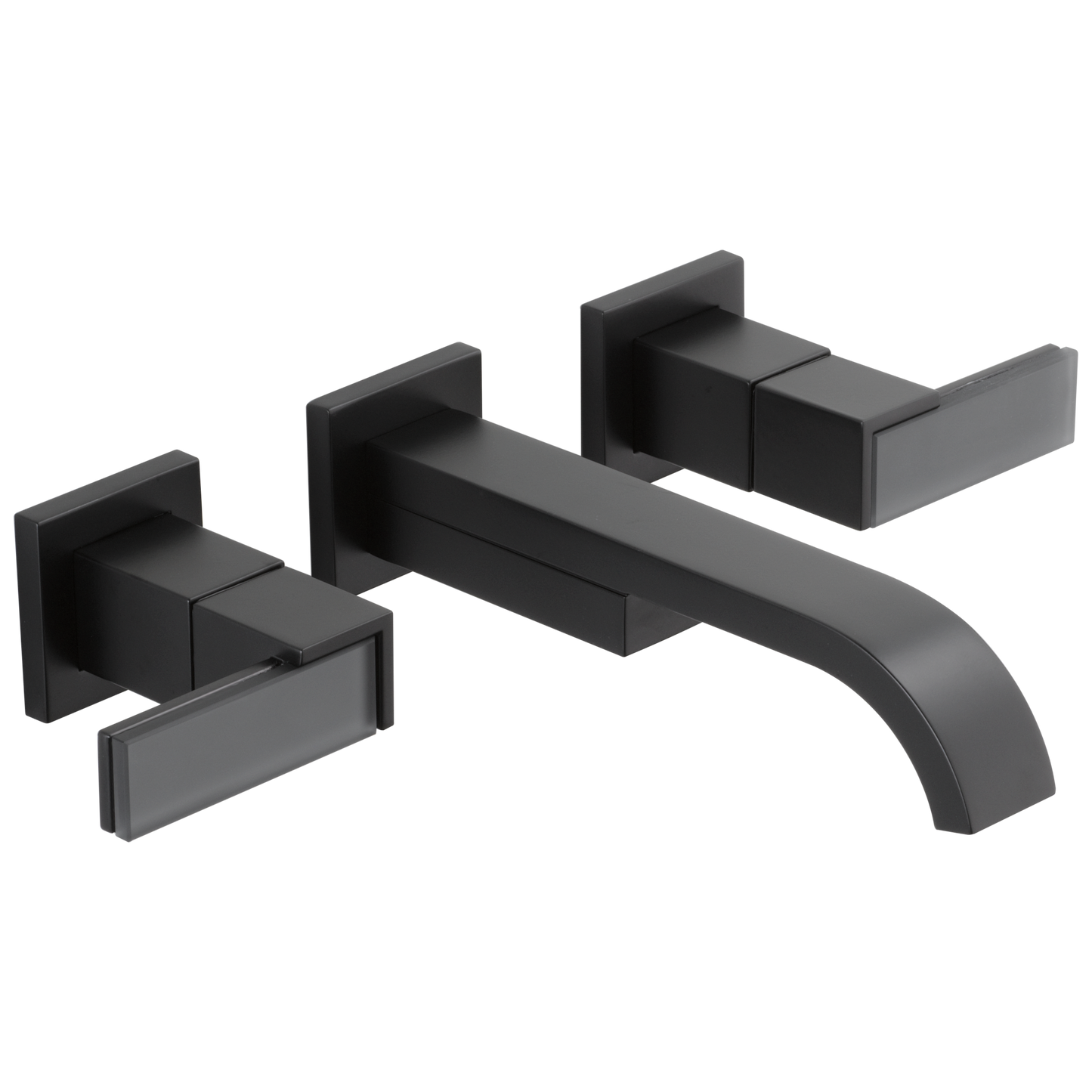 Brizo Siderna Two-Handle Wall Mount Lavatory Faucet - Less Handles 1.2 GPM - Complete Kit - Matte Black