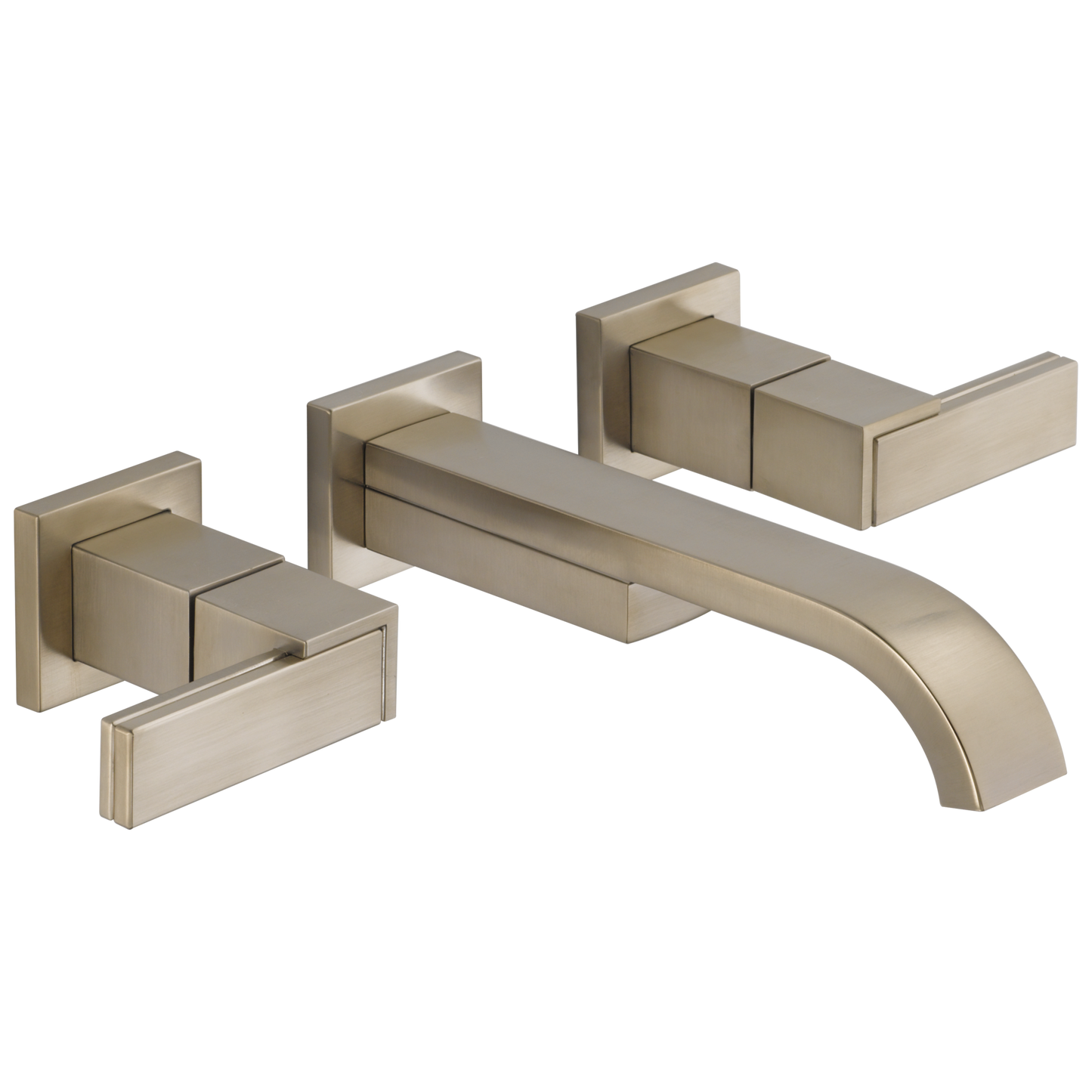 Brizo Siderna Two-Handle Wall Mount Lavatory Faucet - Less Handles 1.2 GPM - Complete Kit - Brilliance® Brushed Nickel
