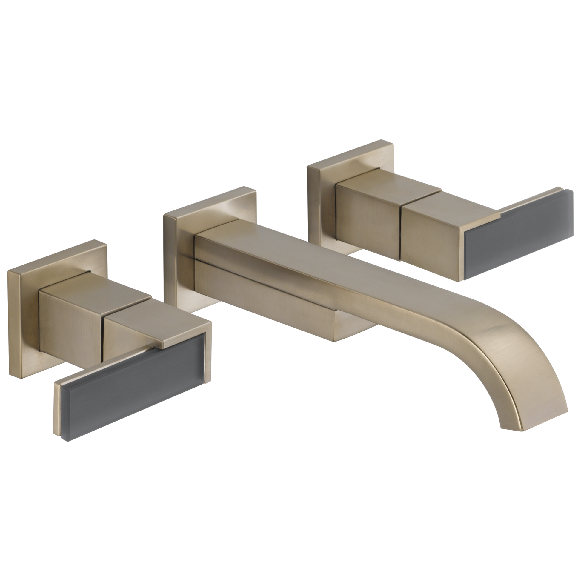 Brizo Siderna Two-Handle Wall Mount Lavatory Faucet - Less Handles 1.2 GPM - Complete Kit - Brilliance® Brushed Nickel