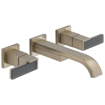 Brizo Siderna Two-Handle Wall Mount Lavatory Faucet - Less Handles 1.2 GPM - Complete Kit - Brilliance® Brushed Nickel