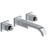 Siderna Two-Handle Wall Mount Lavatory Faucet - Less Handles 1.2 GPM - Polished Chrome