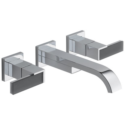 Brizo Siderna Two-Handle Wall Mount Lavatory Faucet - Less Handles 1.2 GPM - Complete Kit - Polished Chrome