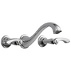 Brizo Charlotte Two-Handle Wall Mount Lavatory Faucet - Less Handles 1.2 GPM - Complete Kit - Polished Chrome