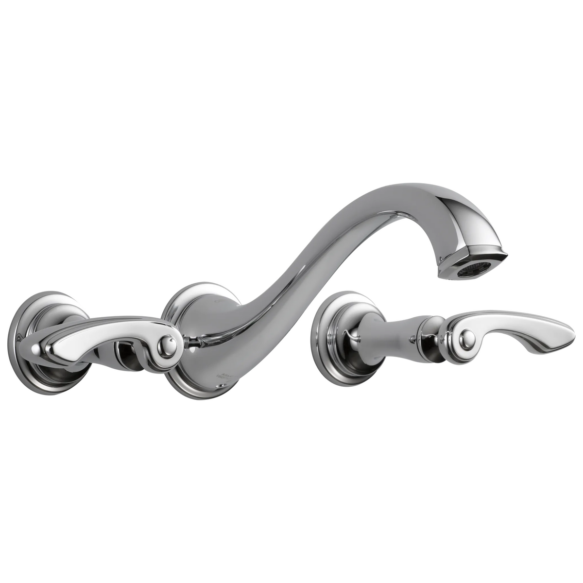 Brizo Charlotte Two-Handle Wall Mount Lavatory Faucet - Less Handles 1.5 GPM - Complete Kit - Polished Chrome