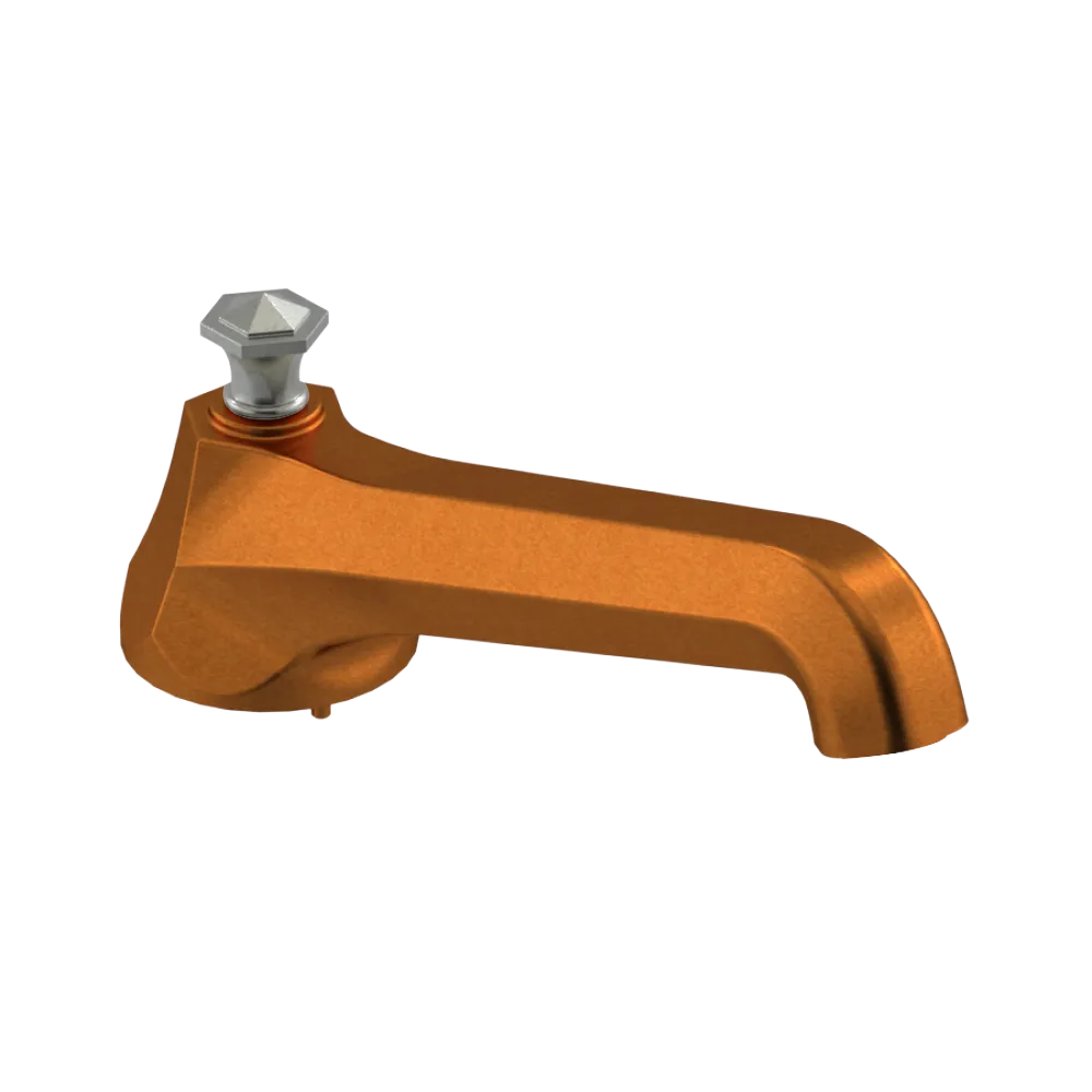 Rubinet Tub Filler Spout Deck Mount Antique Copper Matt