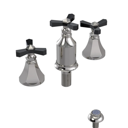 Rubinet Bidet Fitting with Spray, Diverter, and Vacum Breaker (Less Drain) Polished Nickel
